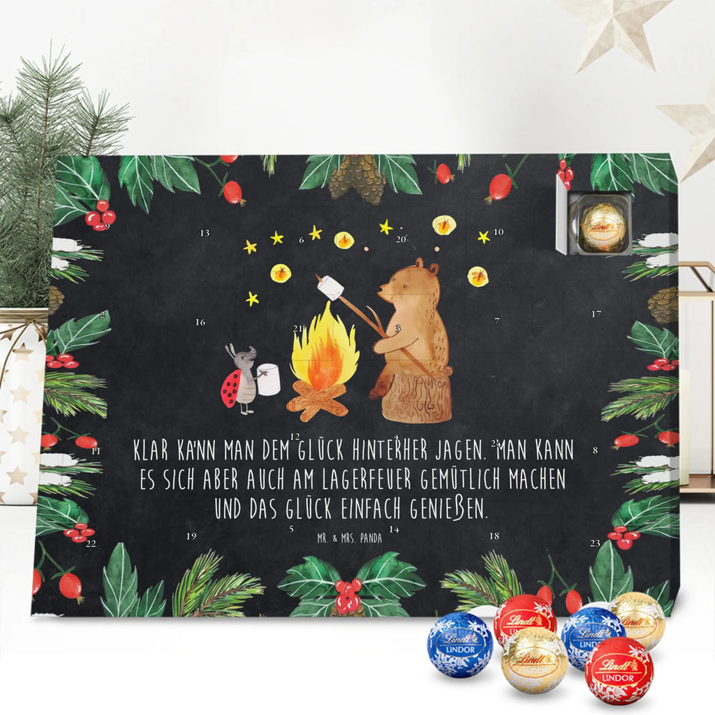 Chocolate advent calendar Bear & Ladybird campfire cuddly toy, teddy bear, Campfire