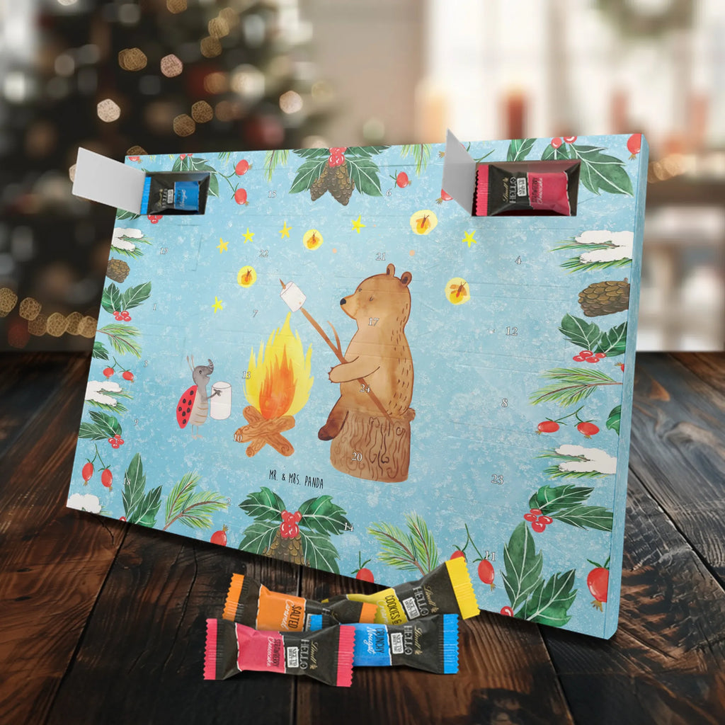 Chocolate advent calendar Bear & Ladybird campfire cuddly toy, teddy bear, Campfire