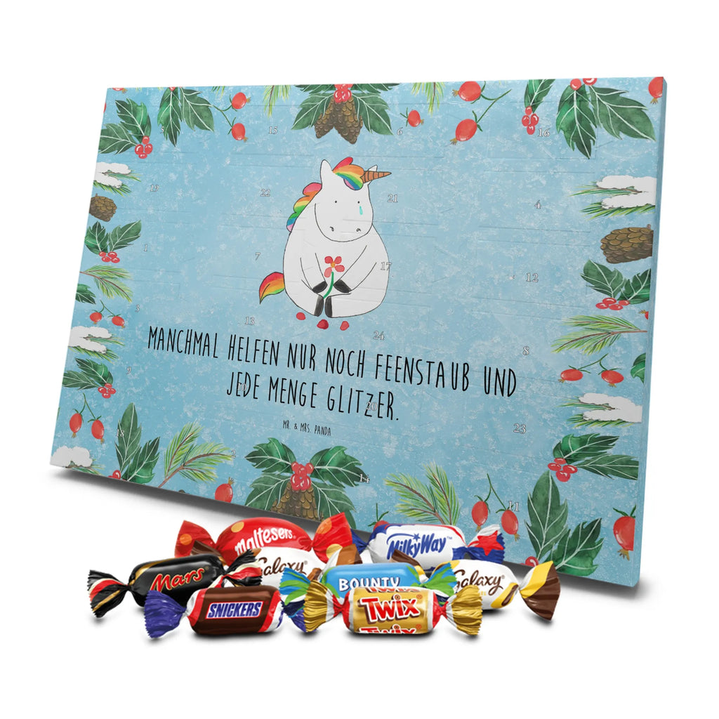 Chocolate advent calendar unicorn Sad friends, Friendship, consoling, grief, greeting card, flower