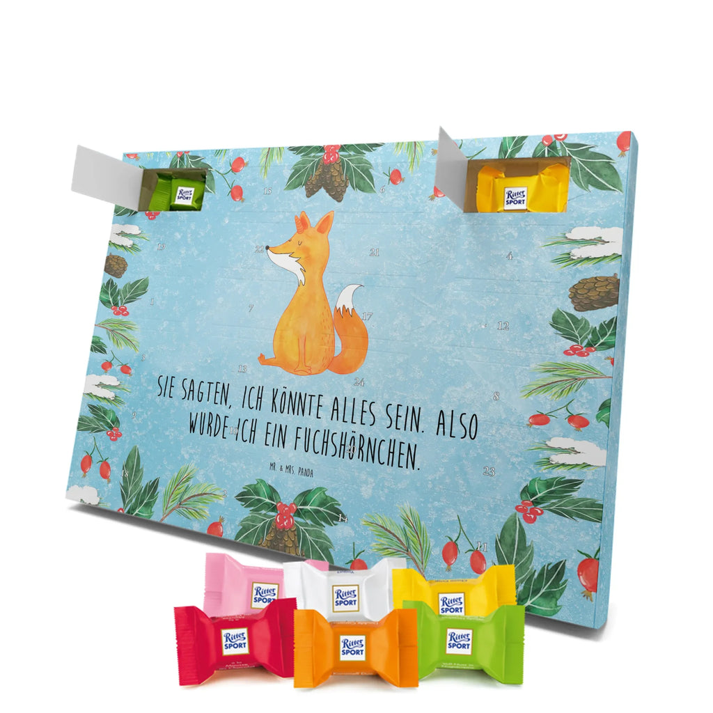 Chocolate advent calendar unicorn Wish foxes, fox horns