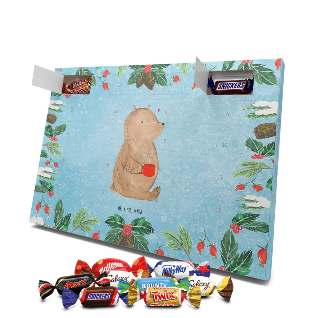 Chocolate advent calendar bear Coffee cuddly toy, teddy bear, morning routine, save the world, bears, good morning, conquer the world
