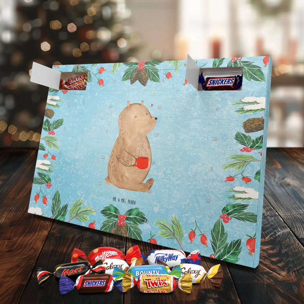 Chocolate advent calendar bear Coffee cuddly toy, teddy bear, morning routine, save the world, bears, good morning, conquer the world