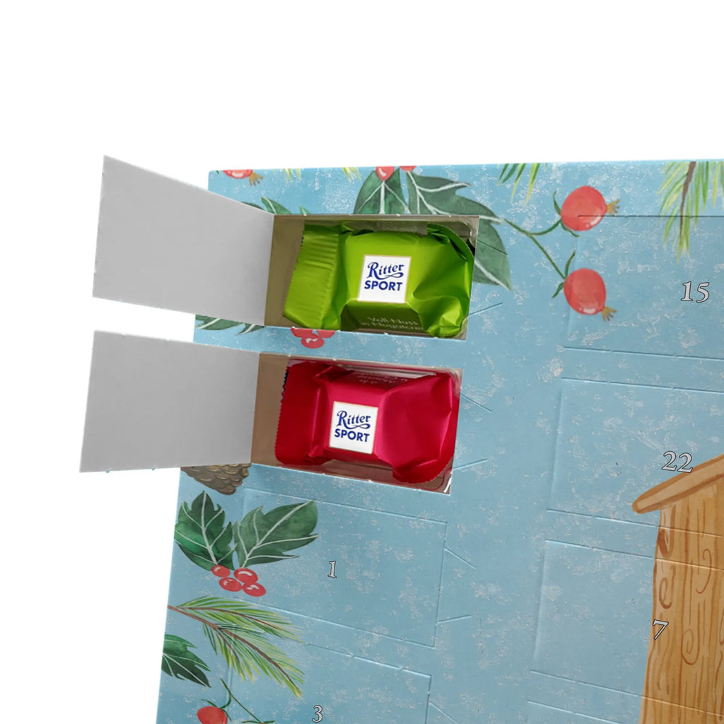 Chocolate advent calendar birdhouse Home gift ideas, gifts, small animals, good mood, cute, funny sayings, cute animal motives, hand drawn, special gifts, card, animal lover, gift, moving out, birdhouse, bird, moving in, house building, moving gift