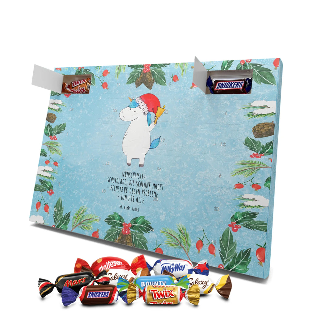 Chocolate advent calendar unicorn Santa Claus fairy dust, santa claus, chocolate, santa, wish list, gift, christmas present