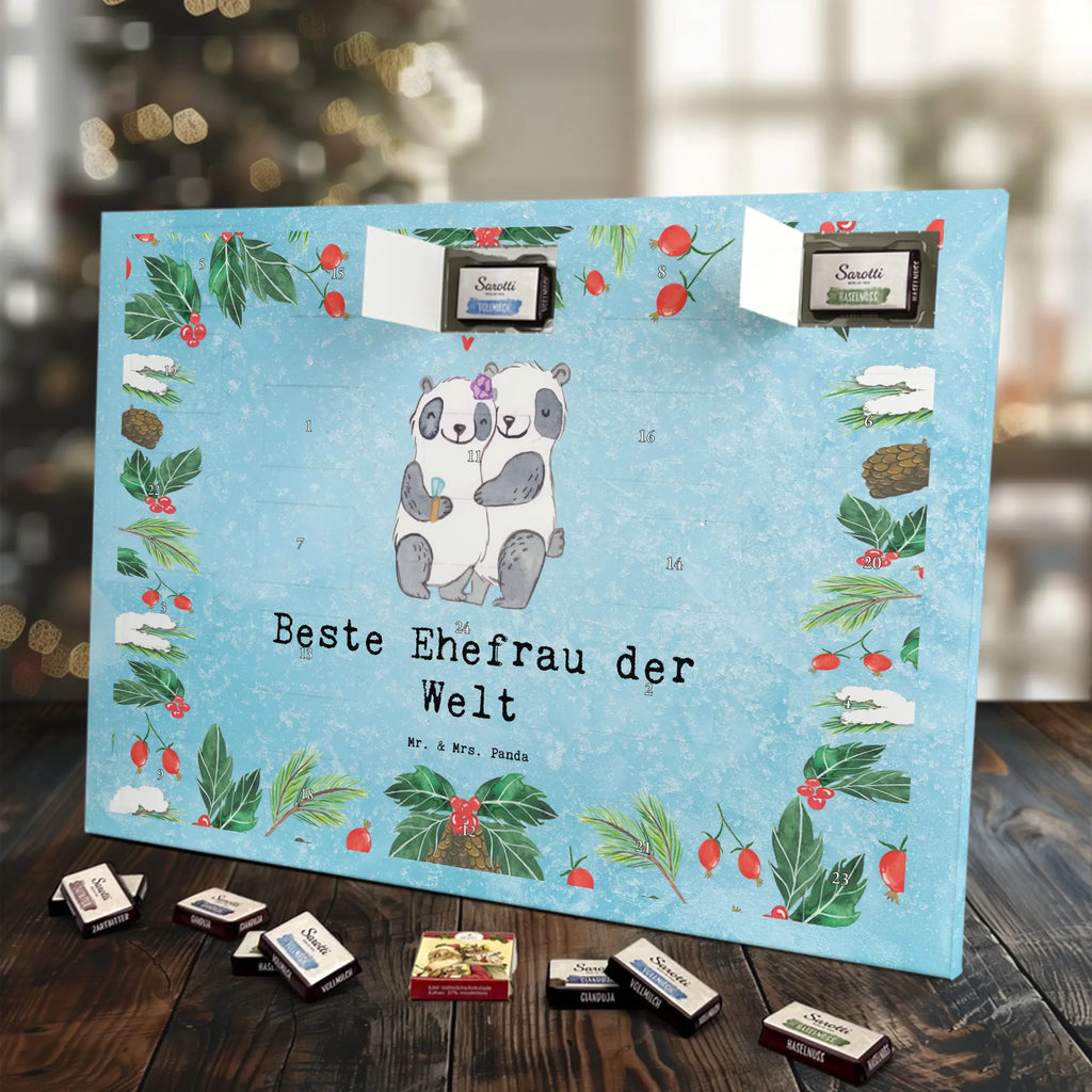Chocolate advent calendar panda best wife in the world gift, birthday, gift idea, birthday present, giving, thank you, for, make you happy, gift tip, Bride, Dream Woman, Marriage, Girlfriend, Life Companion, Darling, Best, Wedding, Spouse, Wife, Little Things, Woman