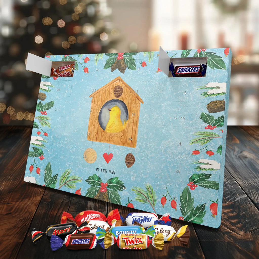 Chocolate advent calendar birdhouse Home gift ideas, gifts, small animals, good mood, cute, funny sayings, cute animal motives, hand drawn, special gifts, card, animal lover, gift, moving out, birdhouse, bird, moving in, house building, moving gift