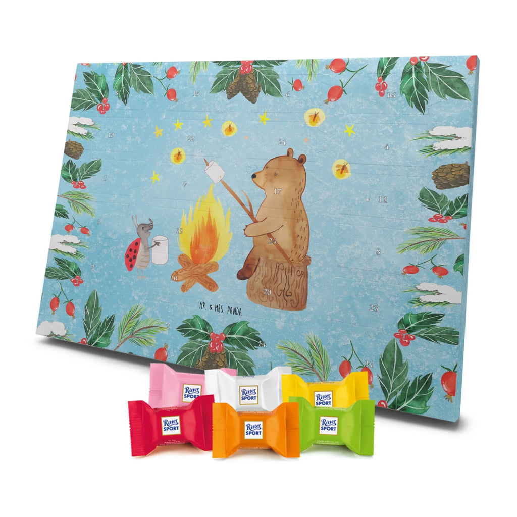 Chocolate advent calendar Bear & Ladybird campfire cuddly toy, teddy bear, Campfire