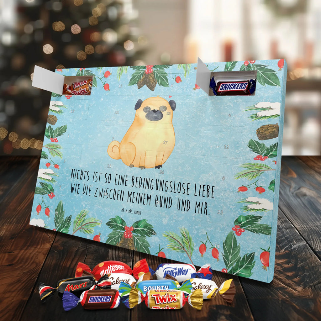Chocolate advent calendar Pug mutt, dog sayings, love dogs, dog mama, funny gifts for dog owners, woof, what do you give a dog lover, dog breed, Christmas gifts for dogs, gifts for dogs, bag with dog print, love for dogs, hound, dog decorative items, Pug, dog love