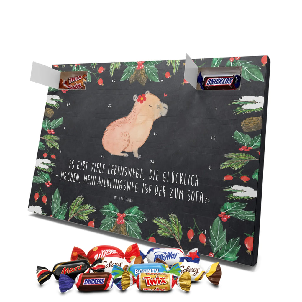 Chocolate advent calendar Capybara flower card, gift ideas, gifts, animal lover, special gifts, cute animal motives, hand drawn, small animals, good mood, cute, funny sayings