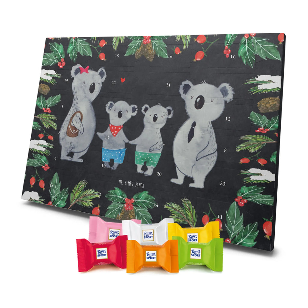 Chocolate advent calendar Koala family with two kids Father's Day, Mother's Day, family life, best family, koala bear, koala family, family time, favourite family