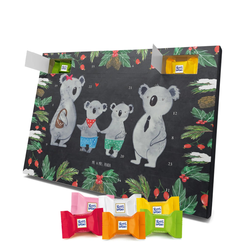 Chocolate advent calendar Koala family with two kids Father's Day, Mother's Day, family life, best family, koala bear, koala family, family time, favourite family