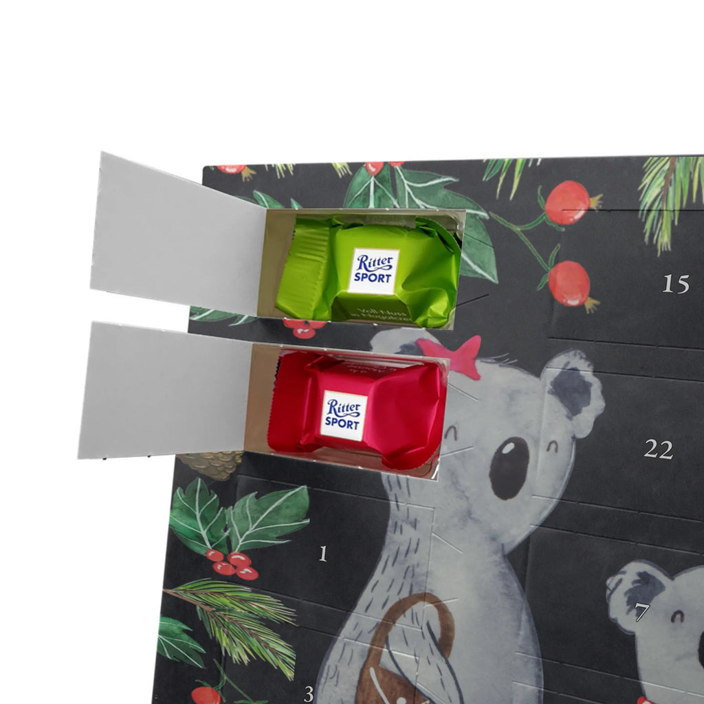 Chocolate advent calendar Koala family with two kids Father's Day, Mother's Day, family life, best family, koala bear, koala family, family time, favourite family