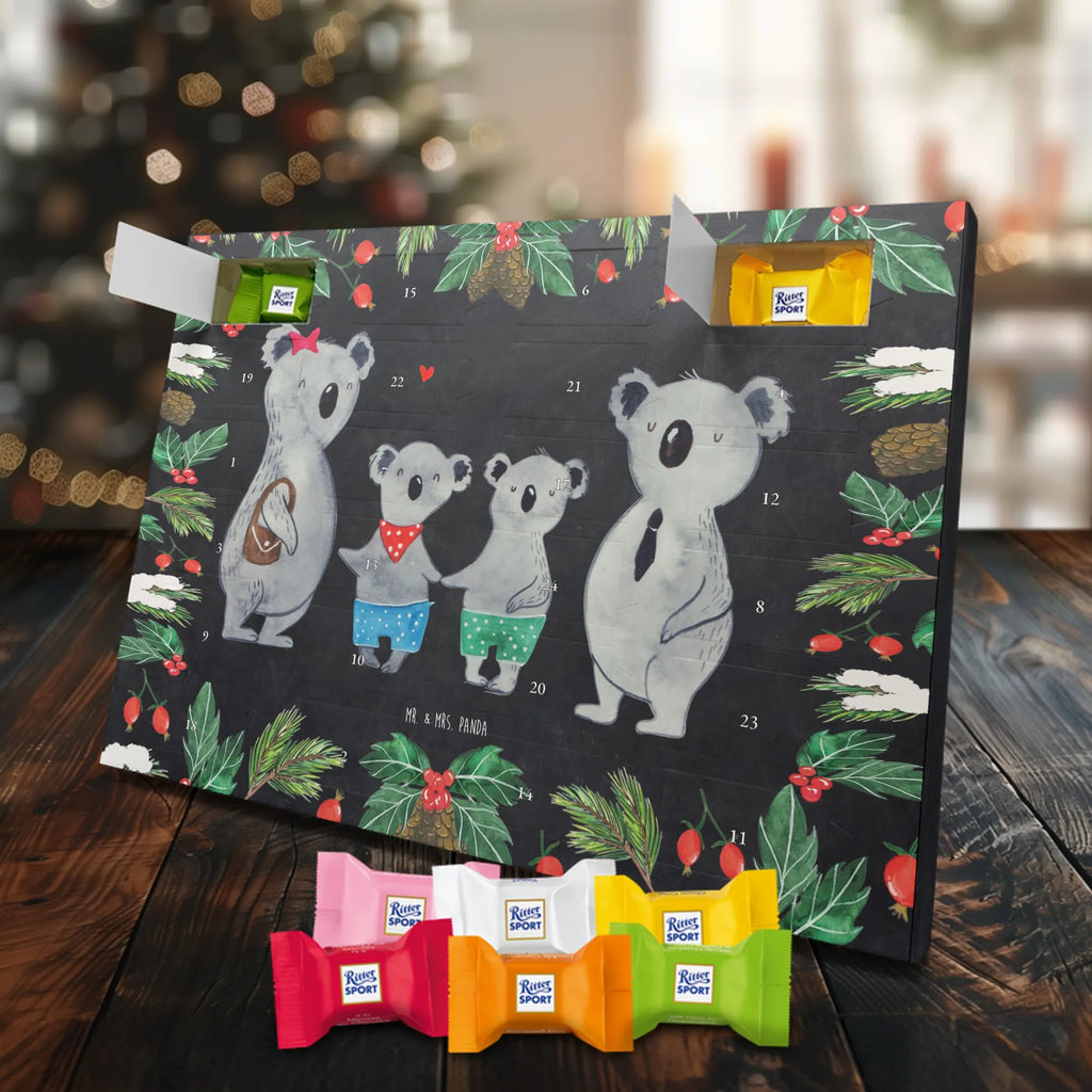Chocolate advent calendar Koala family with two kids Father's Day, Mother's Day, family life, best family, koala bear, koala family, family time, favourite family
