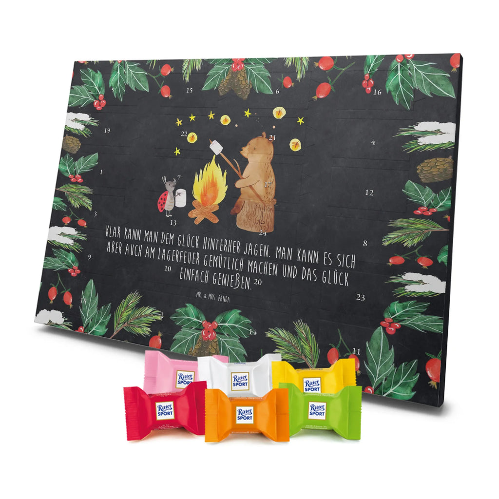 Chocolate advent calendar Bear & Ladybird campfire cuddly toy, teddy bear, Campfire