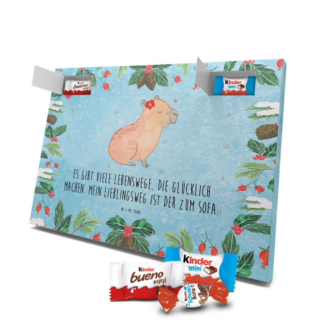 Chocolate advent calendar Capybara flower card, gift ideas, gifts, animal lover, special gifts, cute animal motives, hand drawn, small animals, good mood, cute, funny sayings