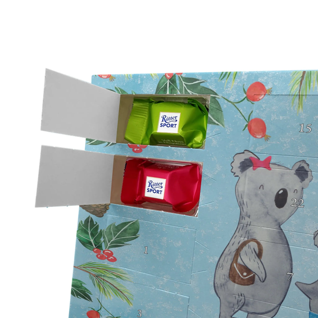 Chocolate advent calendar Koala family with two kids Father's Day, Mother's Day, family life, best family, koala bear, koala family, family time, favourite family