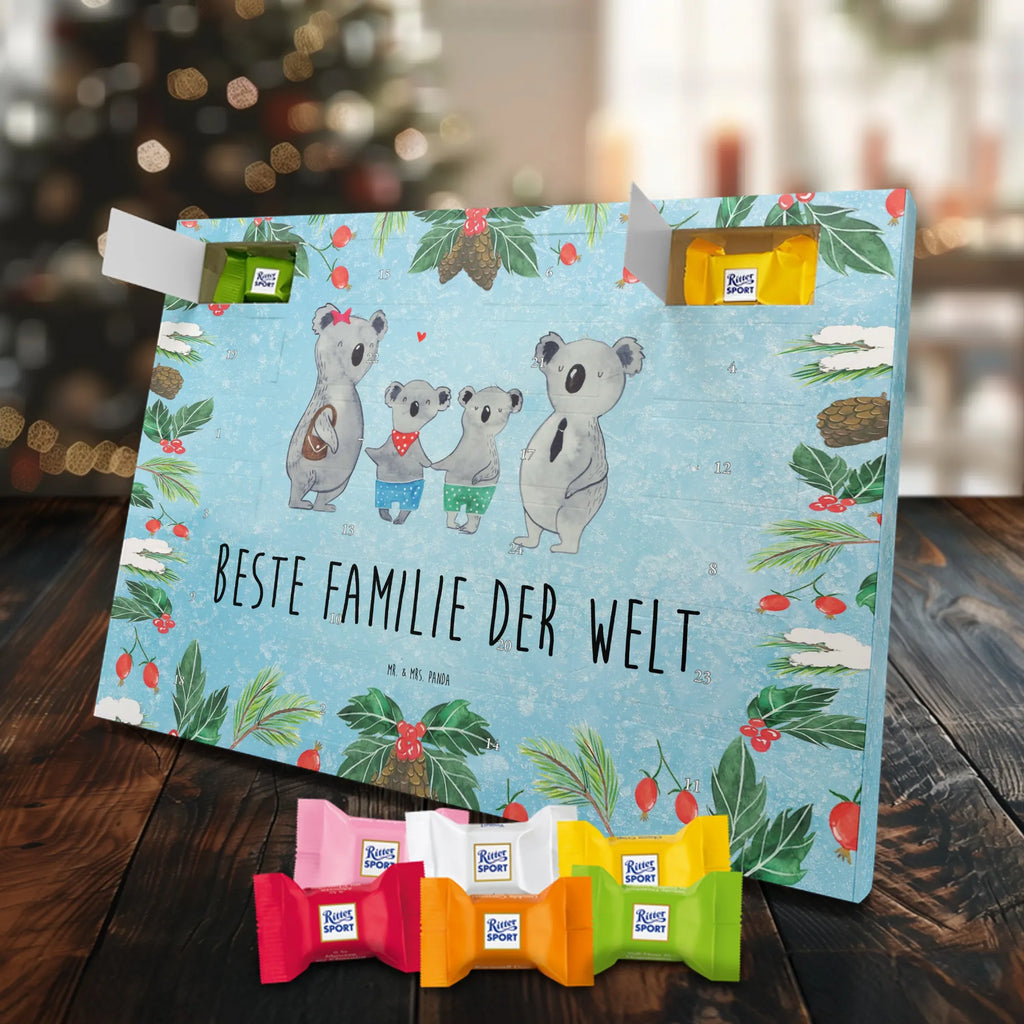 Chocolate advent calendar Koala family with two kids Father's Day, Mother's Day, family life, best family, koala bear, koala family, family time, favourite family