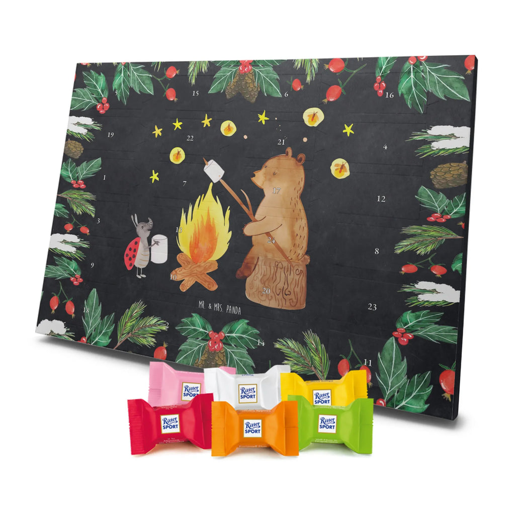 Chocolate advent calendar Bear & Ladybird campfire cuddly toy, teddy bear, Campfire