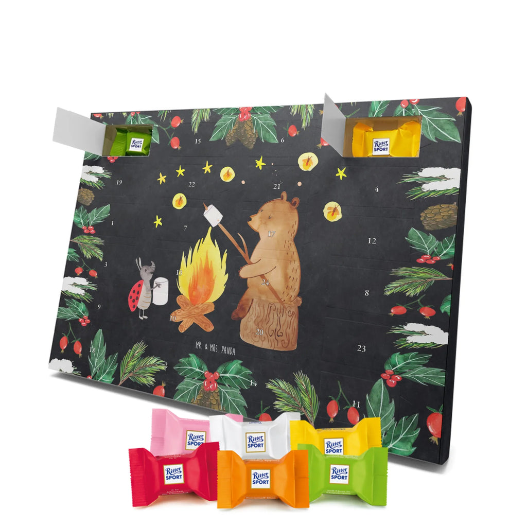 Chocolate advent calendar Bear & Ladybird campfire cuddly toy, teddy bear, Campfire