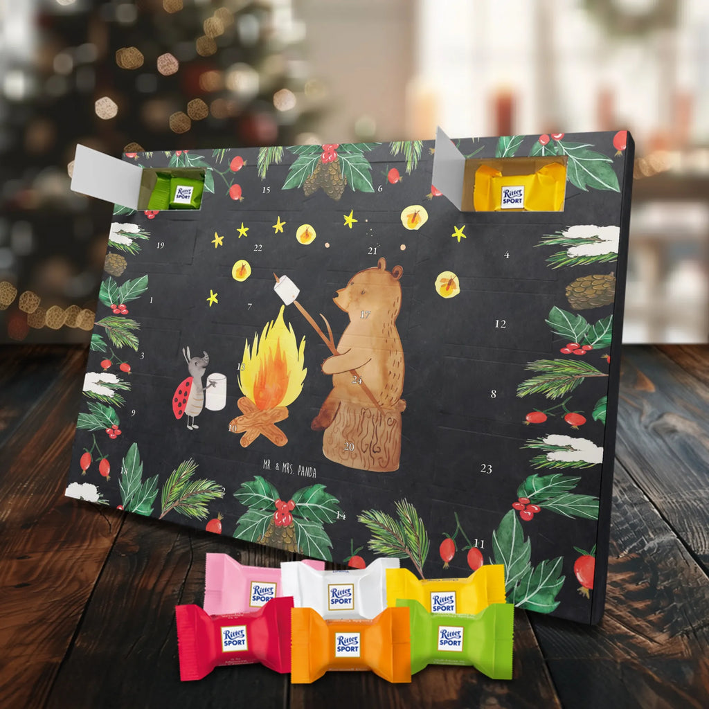 Chocolate advent calendar Bear & Ladybird campfire cuddly toy, teddy bear, Campfire