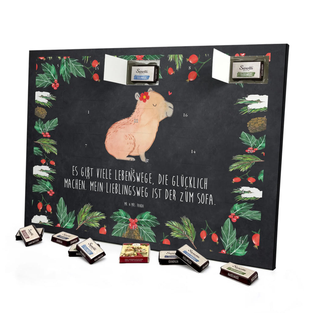 Chocolate advent calendar Capybara flower card, gift ideas, gifts, animal lover, special gifts, cute animal motives, hand drawn, small animals, good mood, cute, funny sayings