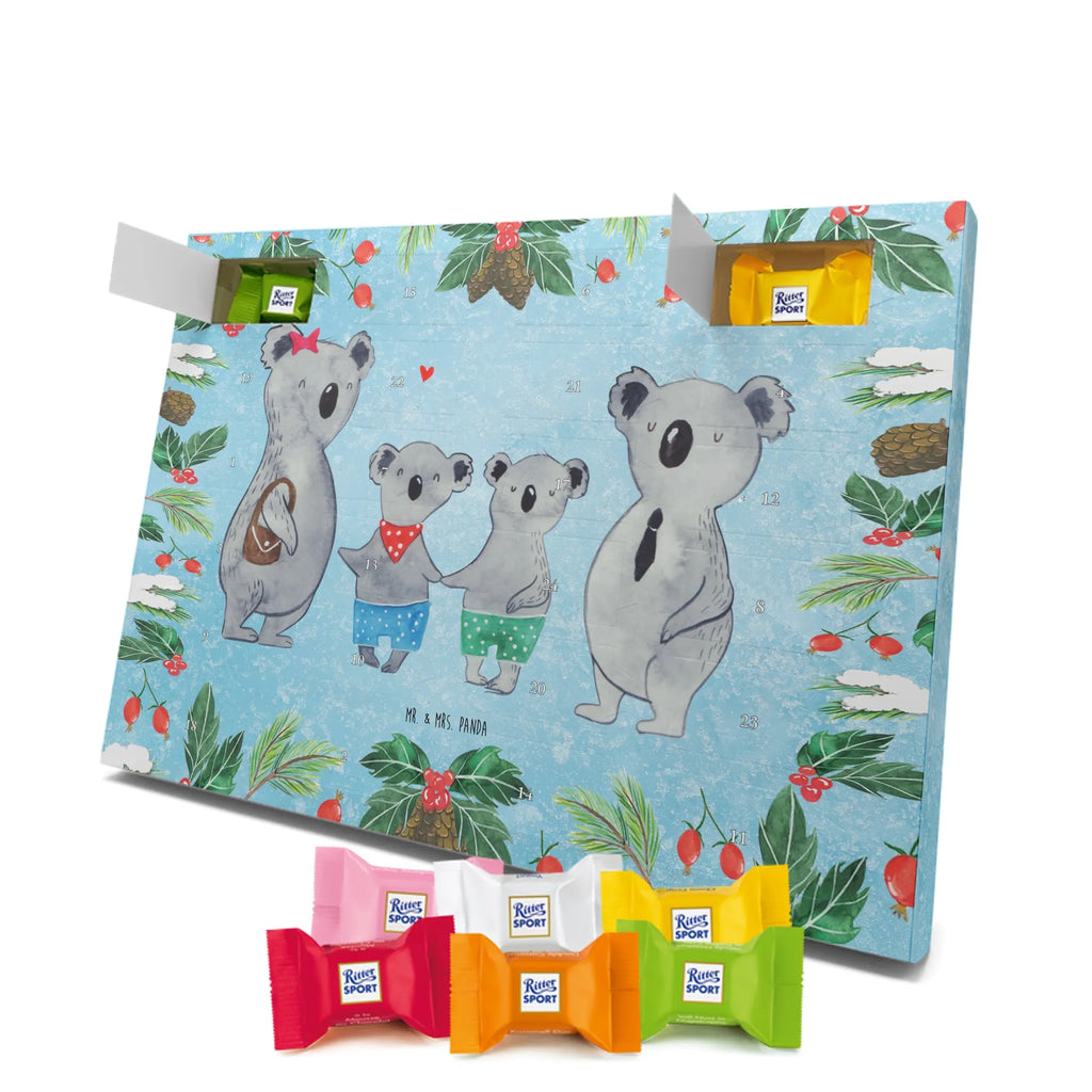 Chocolate advent calendar Koala family with two kids Father's Day, Mother's Day, family life, best family, koala bear, koala family, family time, favourite family