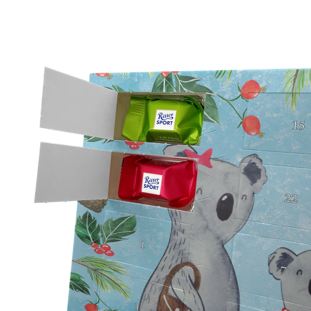 Chocolate advent calendar Koala family with two kids Father's Day, Mother's Day, family life, best family, koala bear, koala family, family time, favourite family