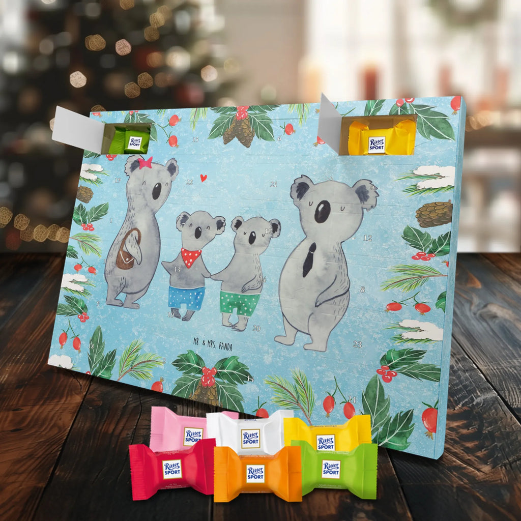 Chocolate advent calendar Koala family with two kids Father's Day, Mother's Day, family life, best family, koala bear, koala family, family time, favourite family