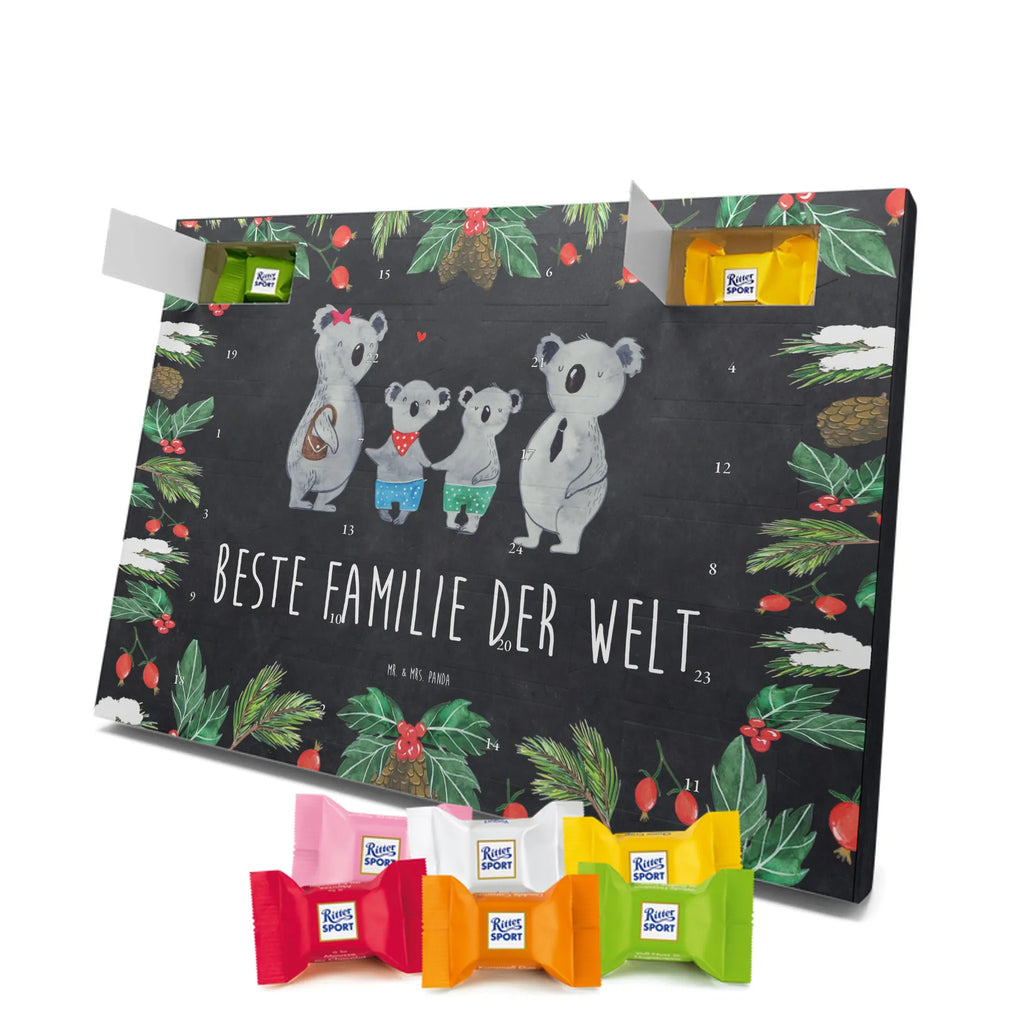 Chocolate advent calendar Koala family with two kids Father's Day, Mother's Day, family life, best family, koala bear, koala family, family time, favourite family