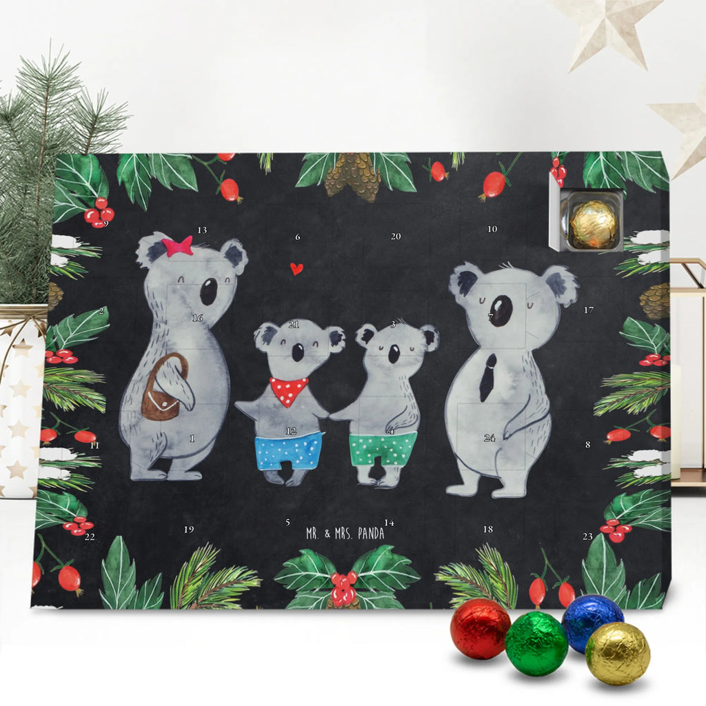 Chocolate advent calendar Koala family with two kids Father's Day, Mother's Day, family life, best family, koala bear, koala family, family time, favourite family