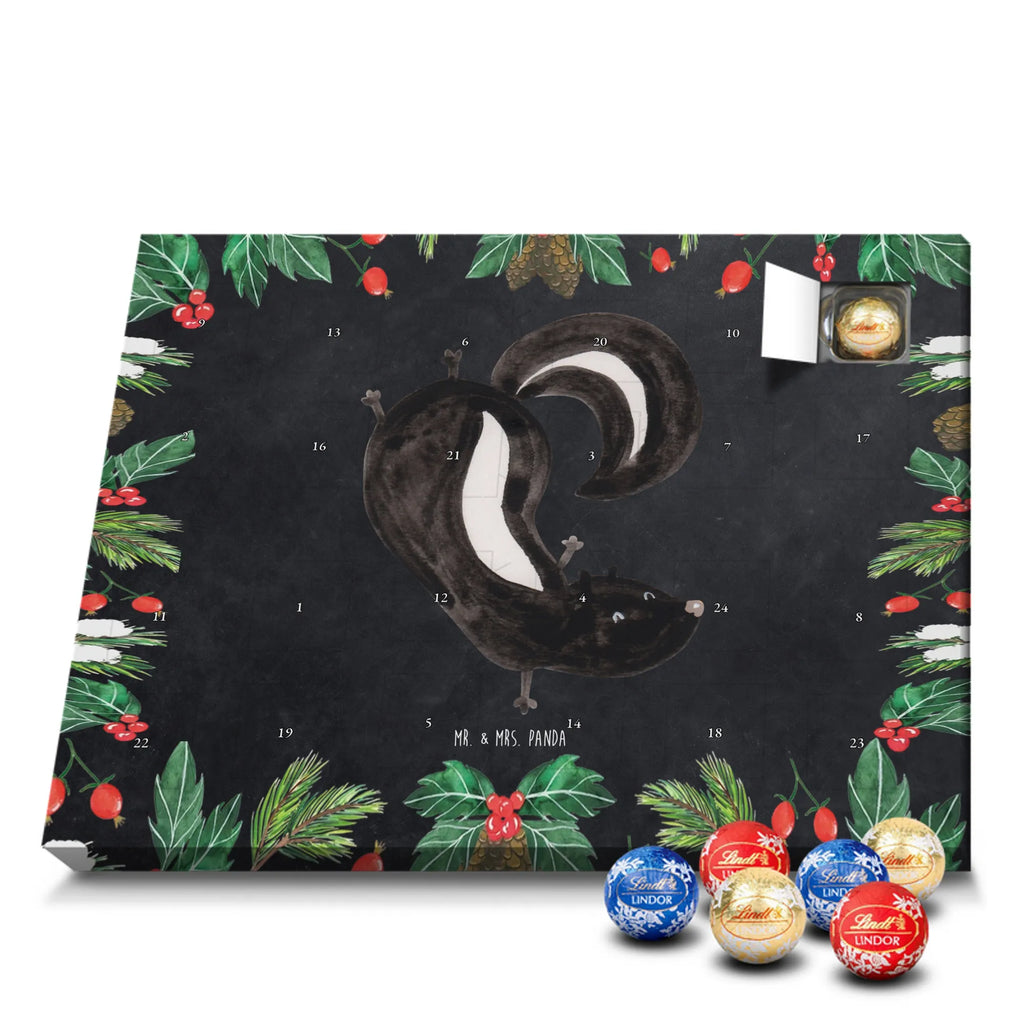 Chocolate advent calendar skunk handstand child, stink, playful, playground, wild animal, predator