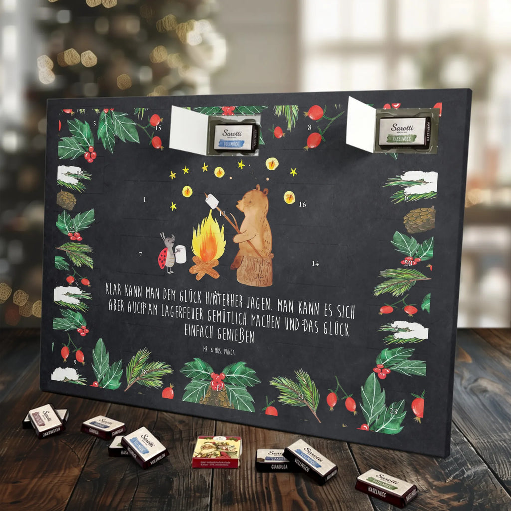 Chocolate advent calendar Bear & Ladybird campfire cuddly toy, teddy bear, Campfire