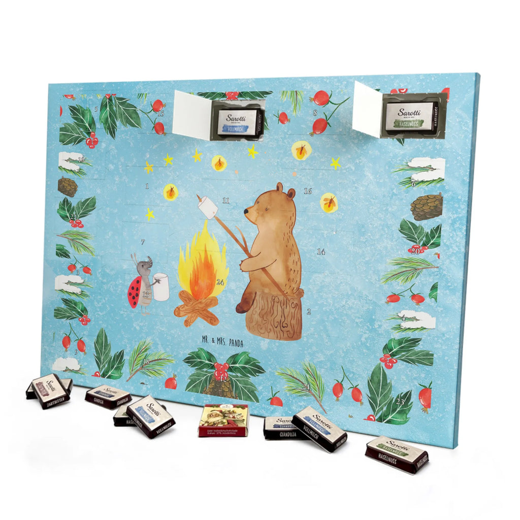 Chocolate advent calendar Bear & Ladybird campfire cuddly toy, teddy bear, Campfire