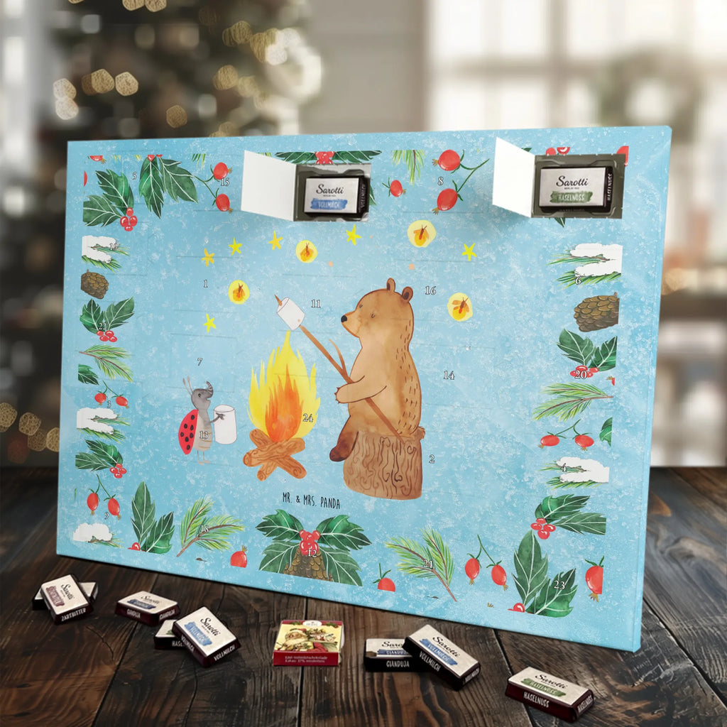 Chocolate advent calendar Bear & Ladybird campfire cuddly toy, teddy bear, Campfire