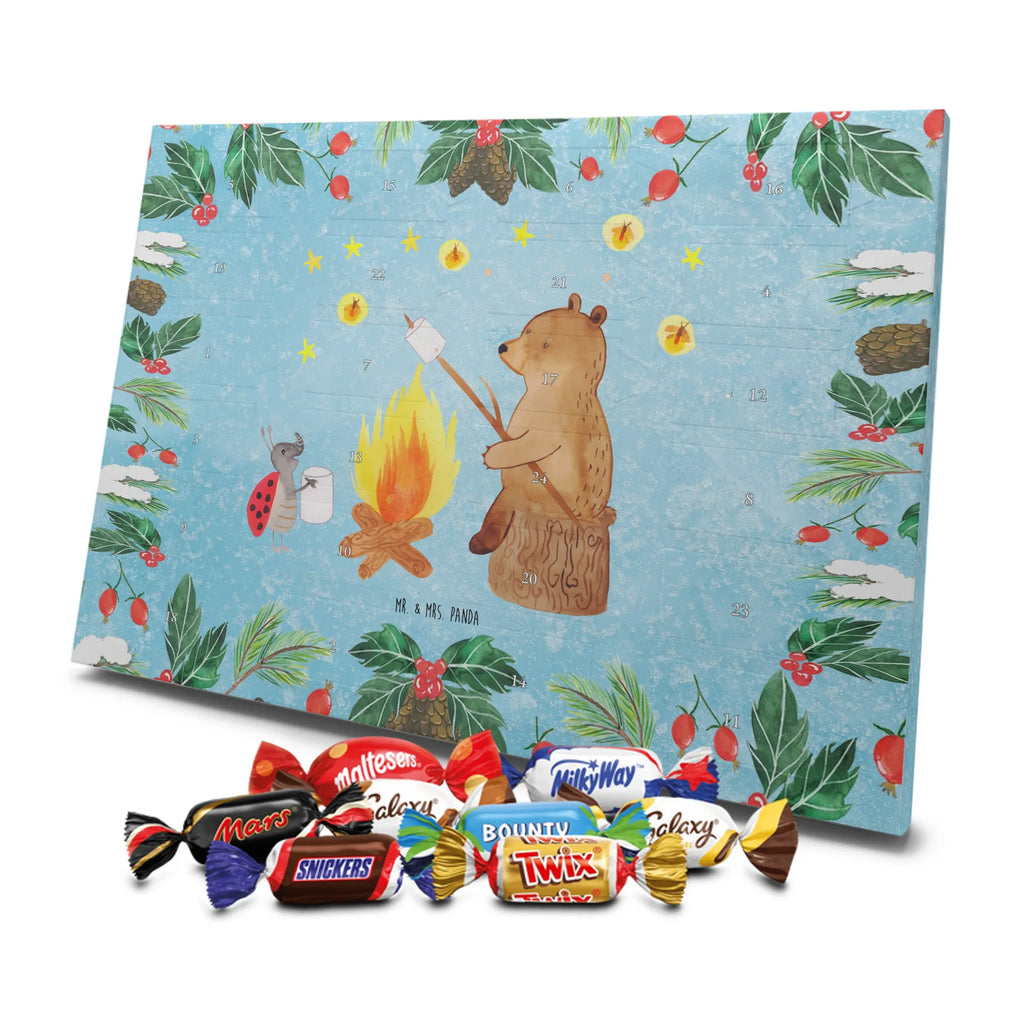Chocolate advent calendar Bear & Ladybird campfire cuddly toy, teddy bear, Campfire