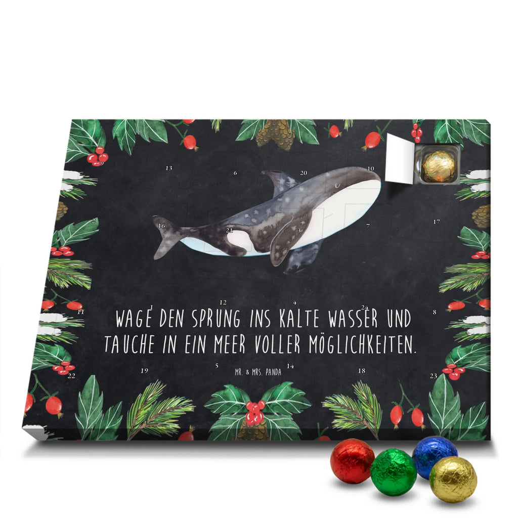 Chocolate advent calendar Orca manatee, vacation, aquatic animals, deep sea, underwater animals, seafood fans, underwater world, seafood posters, seafood decoration, whale, reef, water world, lobster, sea urchin, gift ideas, shrimp, narwhal, corals, gifts for seafood lovers, platypus, crocodile, shells, Seafood, ocean, self-love, new start, work, killer whale, opportunities