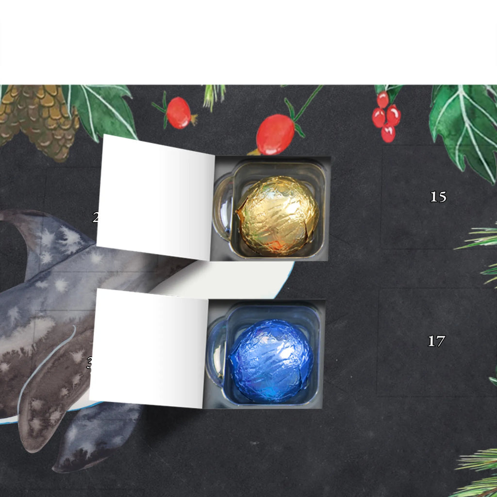 Chocolate advent calendar Orca manatee, vacation, aquatic animals, deep sea, underwater animals, seafood fans, underwater world, seafood posters, seafood decoration, whale, reef, water world, lobster, sea urchin, gift ideas, shrimp, narwhal, corals, gifts for seafood lovers, platypus, crocodile, shells, Seafood, ocean, self-love, new start, work, killer whale, opportunities
