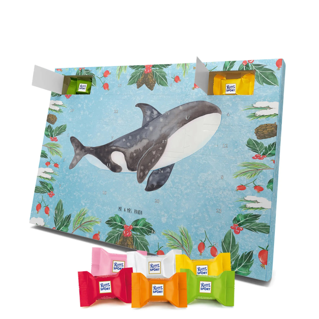 Chocolate advent calendar Orca manatee, vacation, aquatic animals, deep sea, underwater animals, seafood fans, underwater world, seafood posters, seafood decoration, whale, reef, water world, lobster, sea urchin, gift ideas, shrimp, narwhal, corals, gifts for seafood lovers, platypus, crocodile, shells, Seafood, ocean, self-love, new start, work, killer whale, opportunities