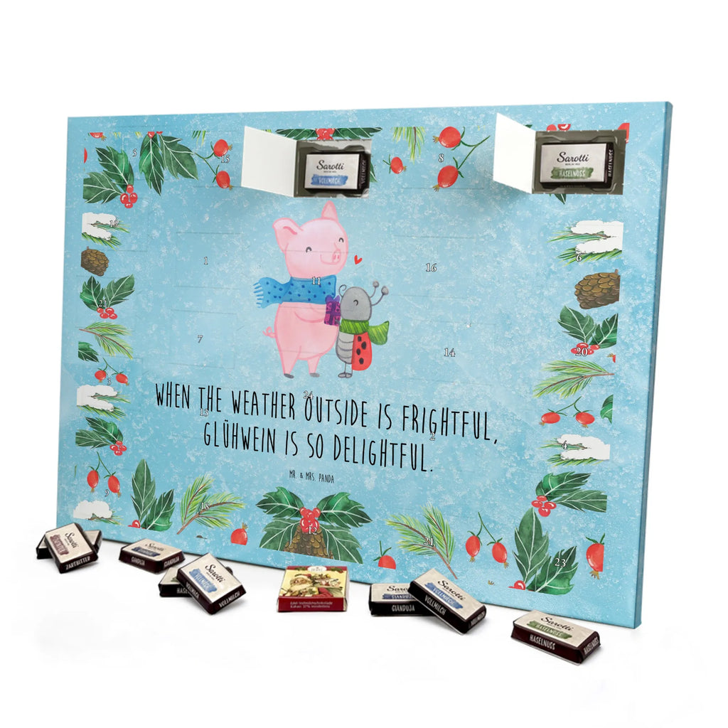 Chocolate advent calendar Glow Pig Snuggle snow, Christmas time