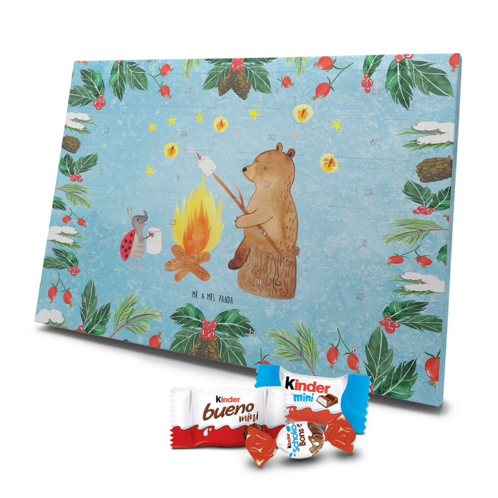 Chocolate advent calendar Bear & Ladybird campfire cuddly toy, teddy bear, Campfire