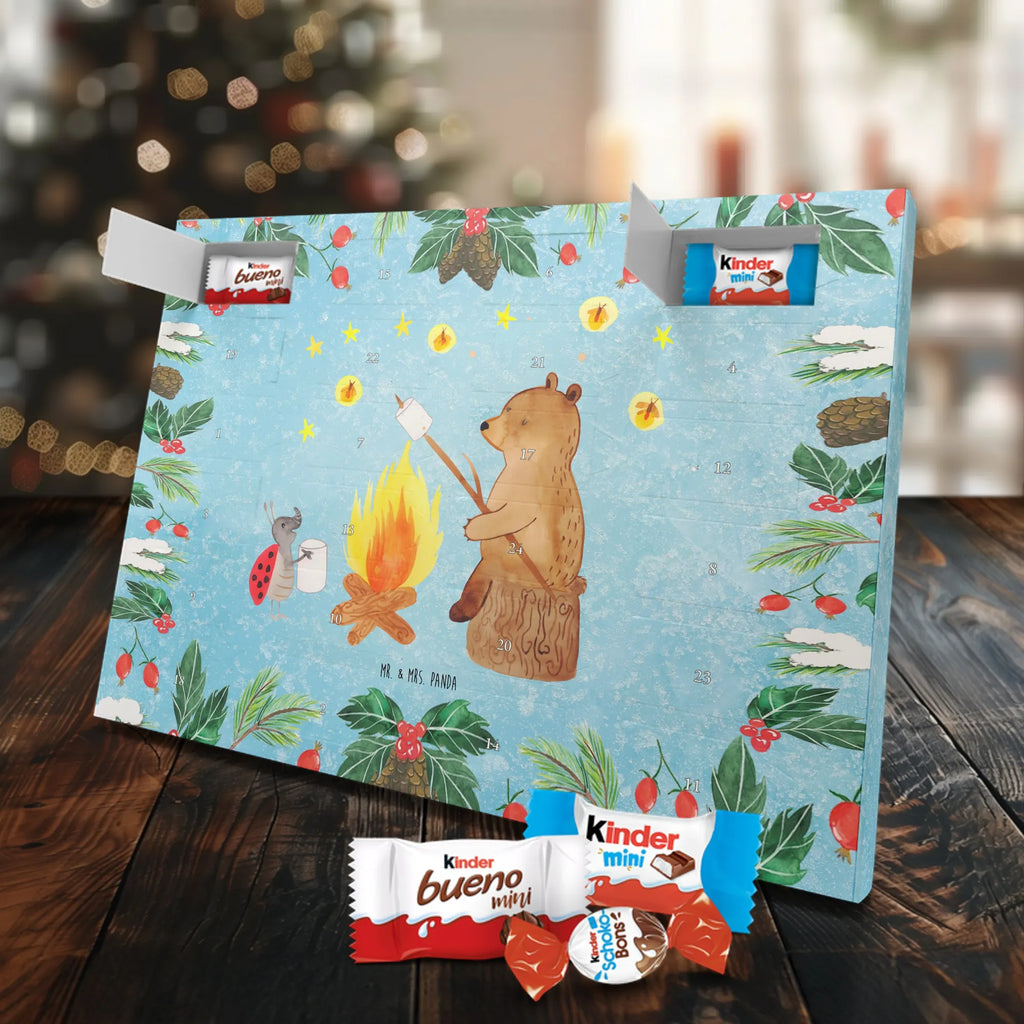 Chocolate advent calendar Bear & Ladybird campfire cuddly toy, teddy bear, Campfire