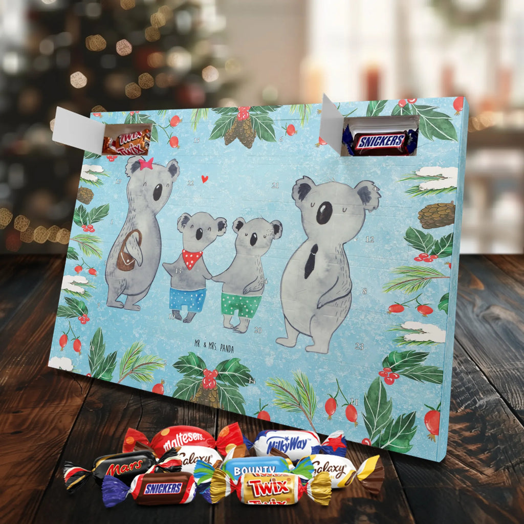 Chocolate advent calendar Koala family with two kids Father's Day, Mother's Day, family life, best family, koala bear, koala family, family time, favourite family