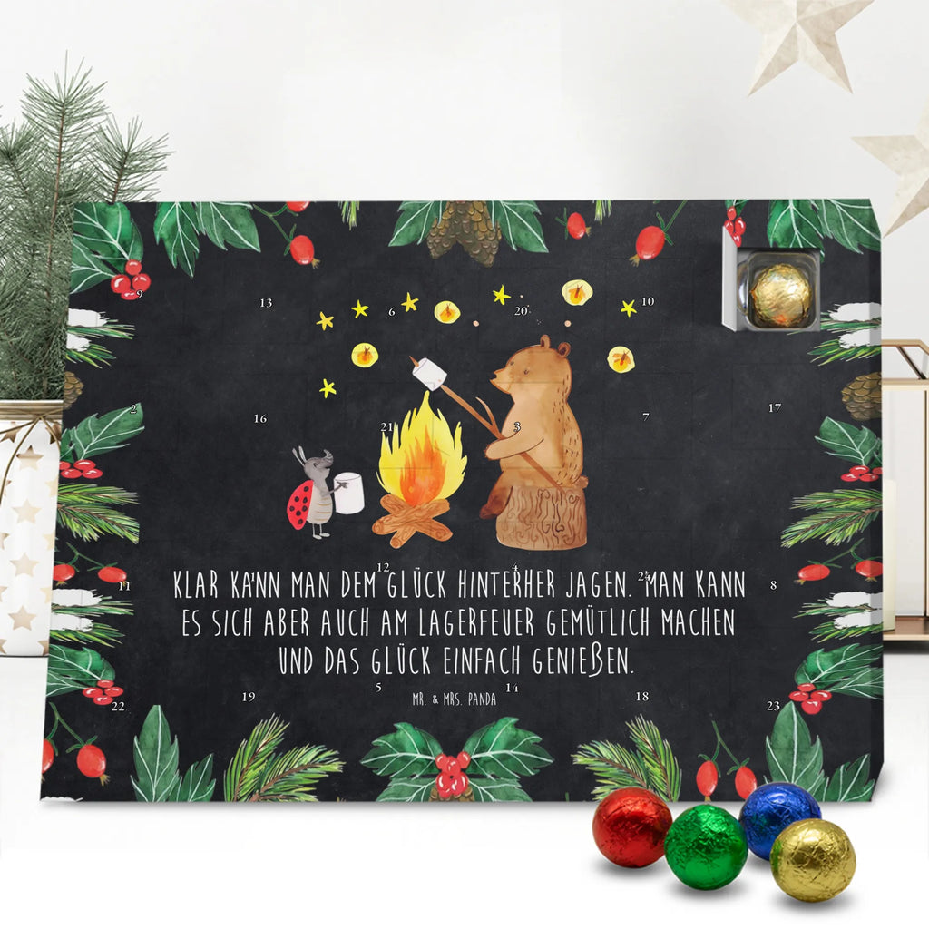 Chocolate advent calendar Bear & Ladybird campfire cuddly toy, teddy bear, Campfire