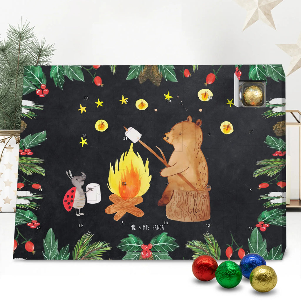 Chocolate advent calendar Bear & Ladybird campfire cuddly toy, teddy bear, Campfire