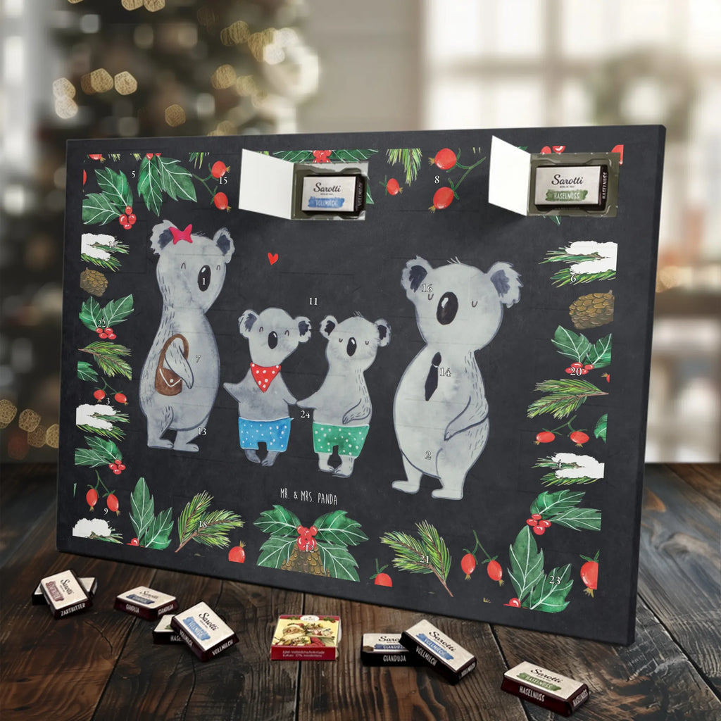 Chocolate advent calendar Koala family with two kids Father's Day, Mother's Day, family life, best family, koala bear, koala family, family time, favourite family