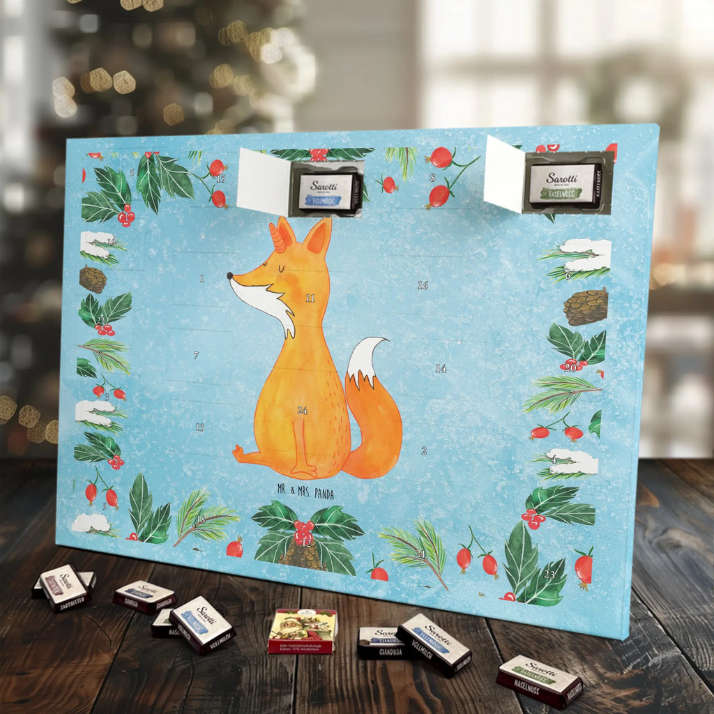 Chocolate advent calendar unicorn Fox foxes, fox horns