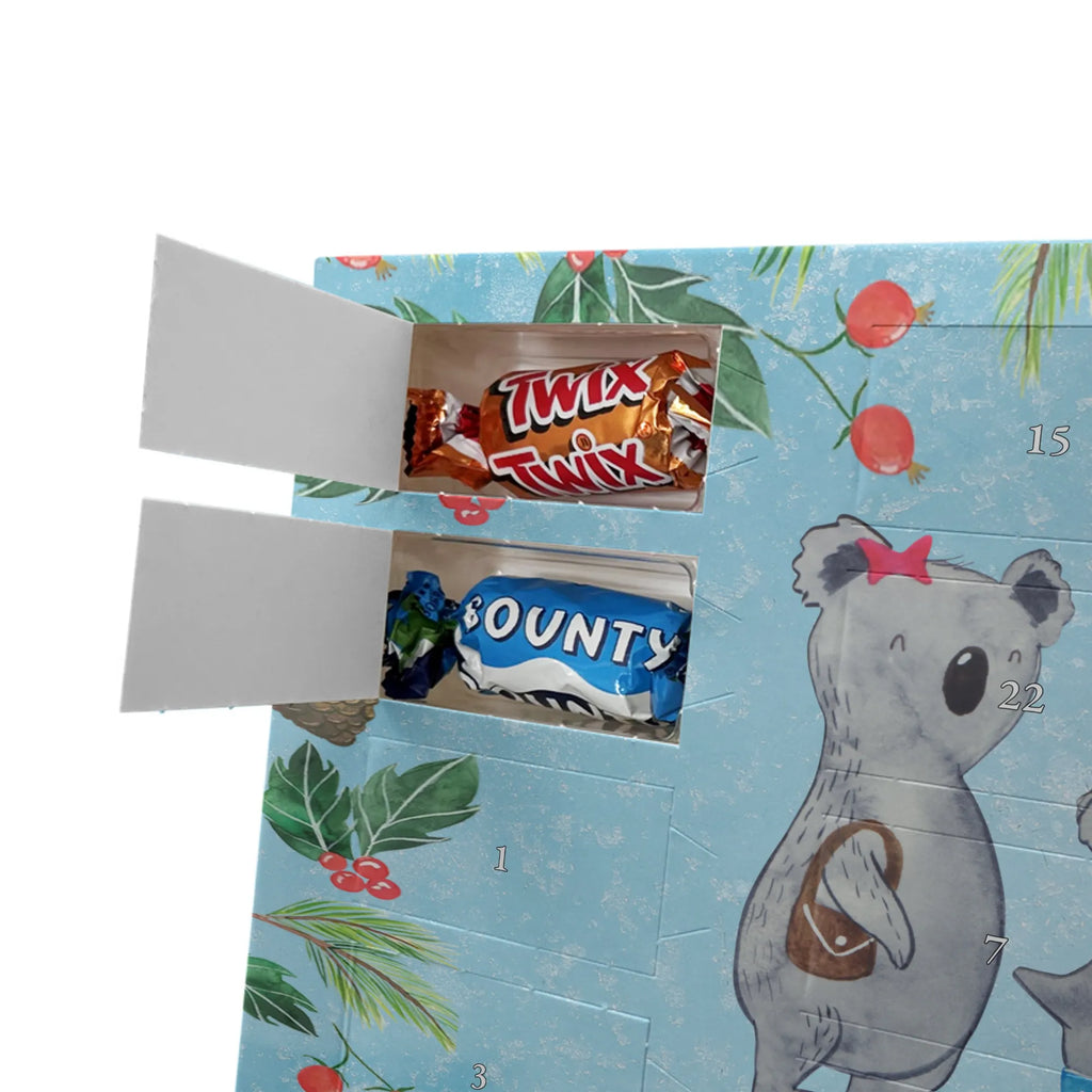 Chocolate advent calendar Koala family with two kids Father's Day, Mother's Day, family life, best family, koala bear, koala family, family time, favourite family