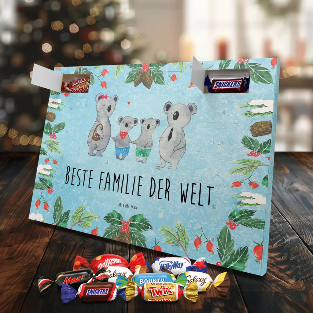 Chocolate advent calendar Koala family with two kids Father's Day, Mother's Day, family life, best family, koala bear, koala family, family time, favourite family
