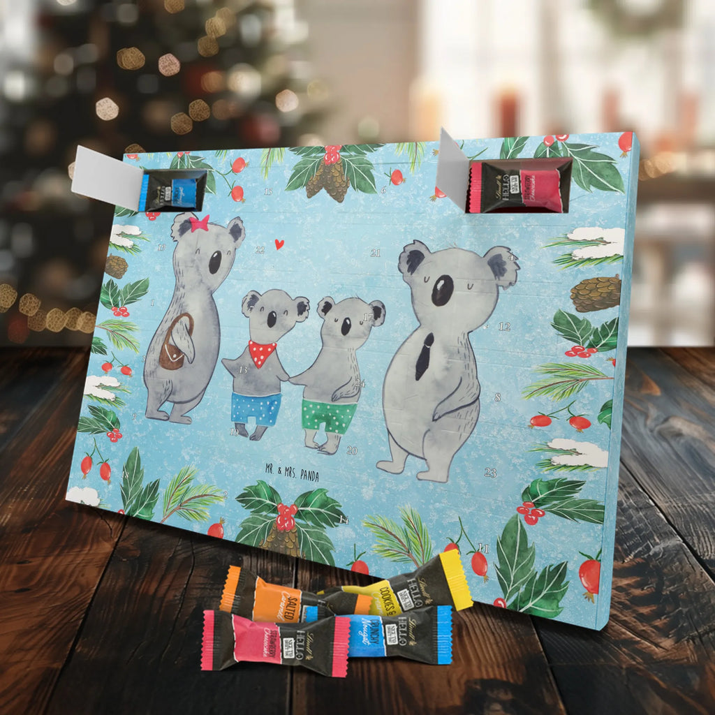 Chocolate advent calendar Koala family with two kids Father's Day, Mother's Day, family life, best family, koala bear, koala family, family time, favourite family