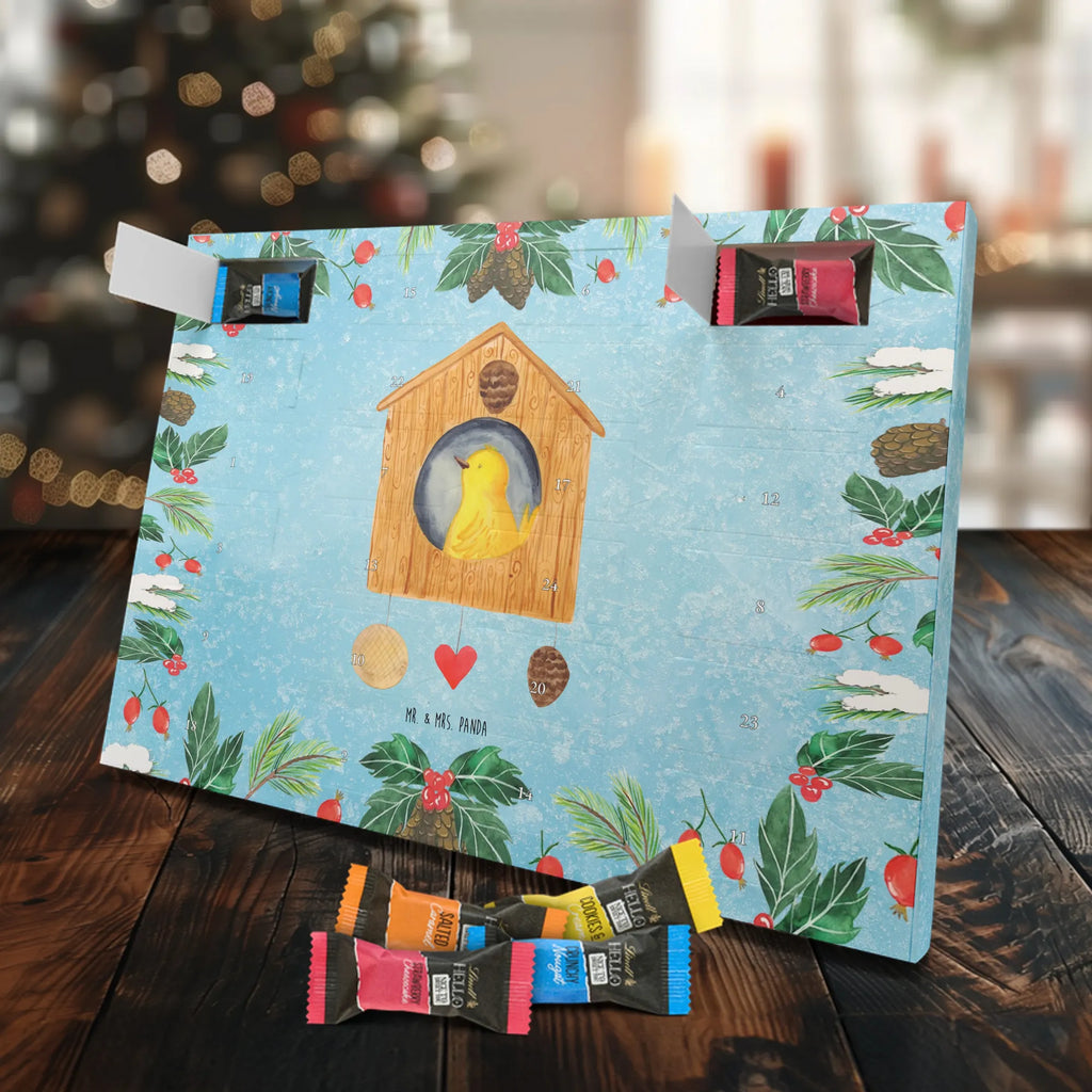 Chocolate advent calendar Bird House gift ideas, gifts, small animals, good mood, cute, funny sayings, cute animal motives, hand drawn, special gifts, card, animal lover, birds, Bird, apartment, our house, favorite place, birdhouse
